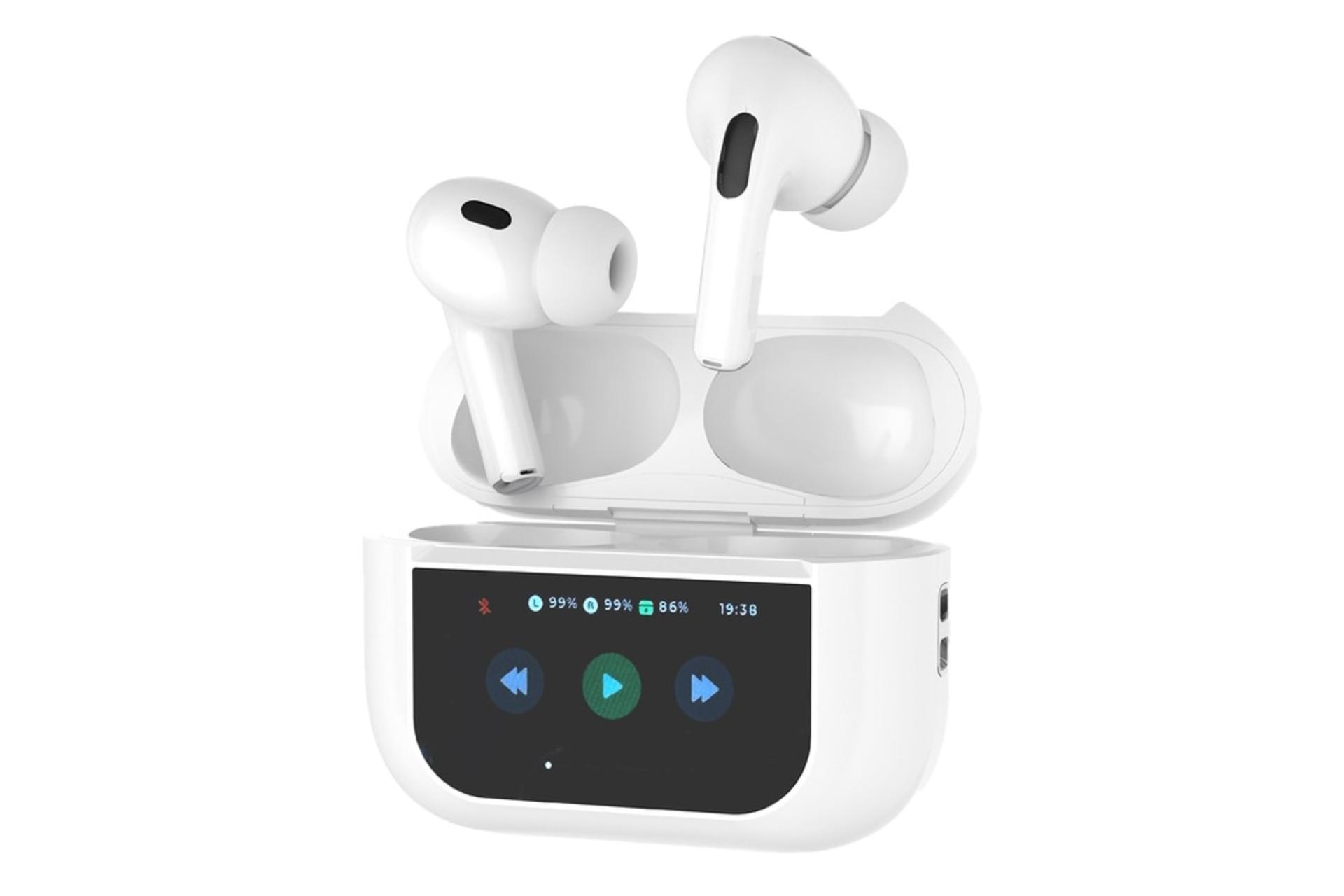 ایرباد بی سیم پرودو Porodo Blue Earbuds Pro2 Touch Display سفید