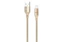 کابل شارژ پرودو Porodo LED Light PD-CBL0027 Type-C to Type-C+Lightning 1.2m رنگ طلایی