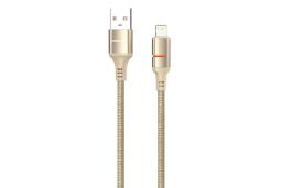 کابل شارژ پرودو Porodo LED Light PD-CBL0027 Type-C to Type-C+Lightning 1.2m رنگ طلایی