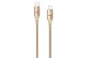 کابل شارژ پرودو Porodo LED Light PD-CBL0028 Type-C to Lightning 1.2m رنگ طلایی