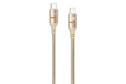 کابل شارژ پرودو Porodo LED Light PD-CBL0028 Type-C to Lightning 1.2m رنگ طلایی