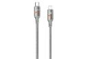 کابل شارژ پرودو Porodo LED Light PD-CBL0028 Type-C to Type-C 1.2m رنگ خاکستری