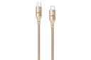 کابل شارژ پرودو Porodo LED Light PD-CBL0028 Type-C to Type-C 1.2m رنگ طلایی