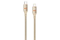 کابل شارژ پرودو Porodo LED Light PD-CBL0028 Type-C to Type-C 1.2m رنگ طلایی