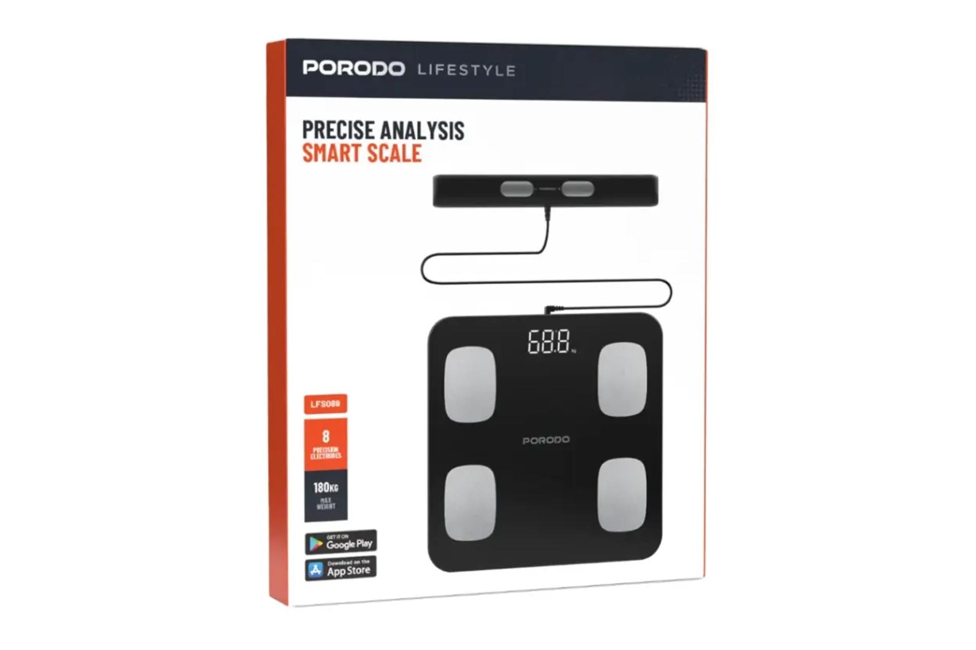 جعبه ترازوی وزن کشی پرودو Porodo Lifestyle Precise Analysis LFST089