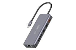 هاب USB هاب USB-C پرودو 9 پورت مدل Porodo PD-91CHB-GY