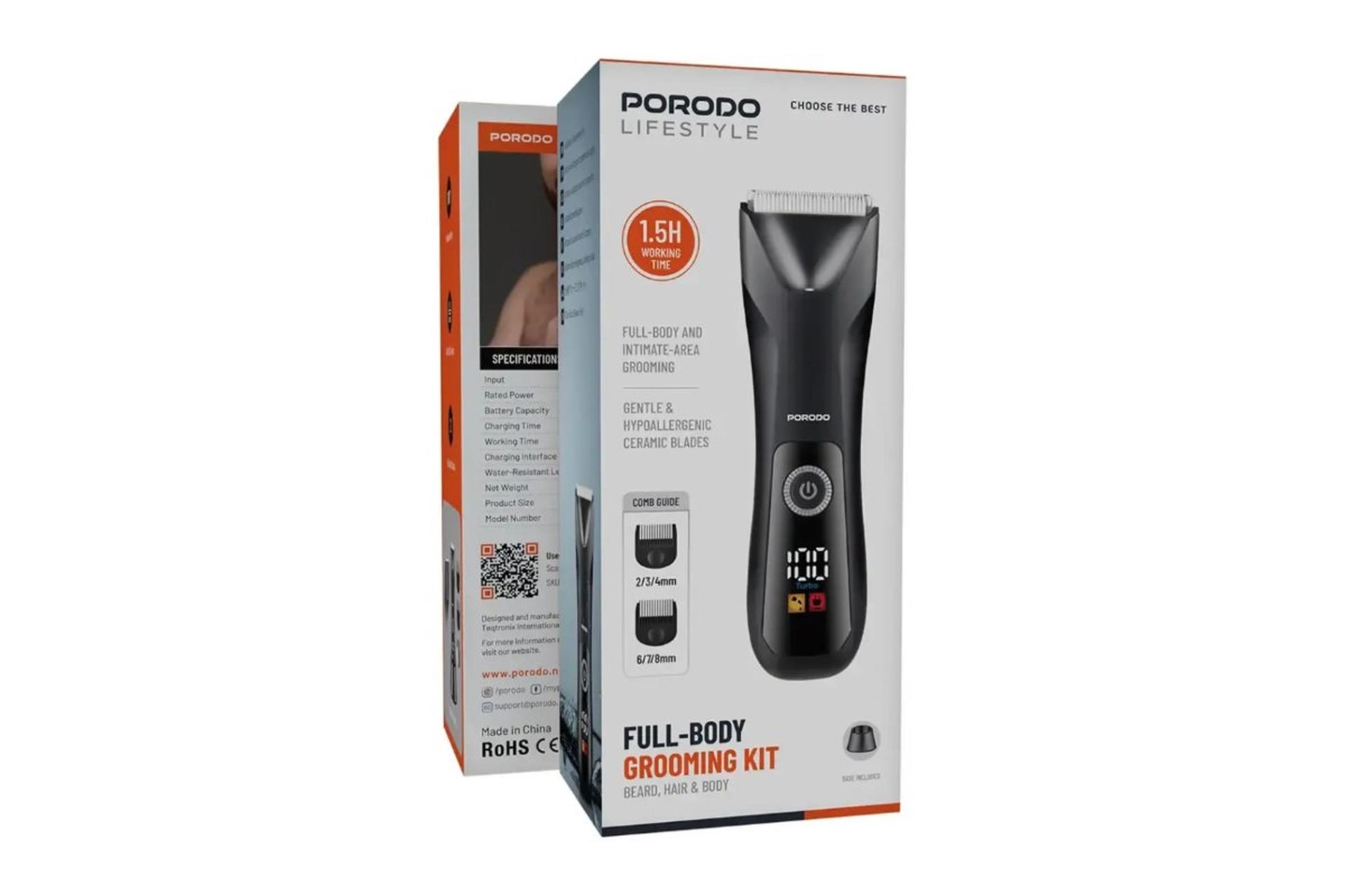 ماشین اصلاح پرودو Porodo PD-LFST186 نمای بسته بندی