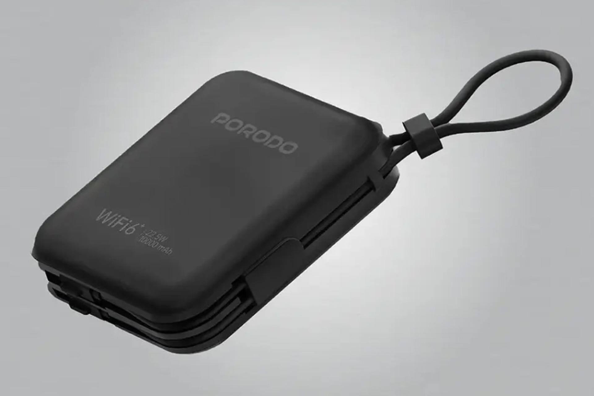مودم سیم‌ کارتی پرودو Porodo PD-PBFCH064-BK از نمای کناری
