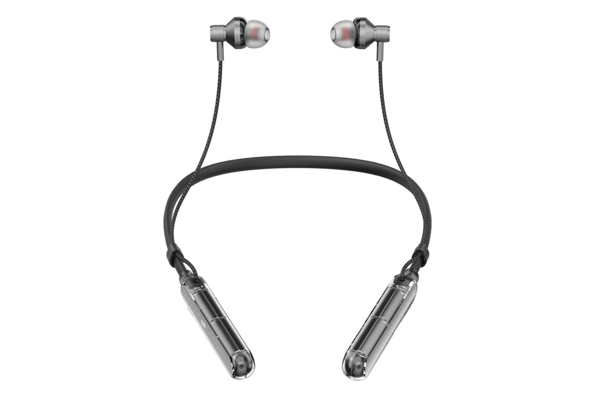 هدفون بی سیم پرودو Porodo Soundtec SV Pro Neckband مشکی از نمای روبرو