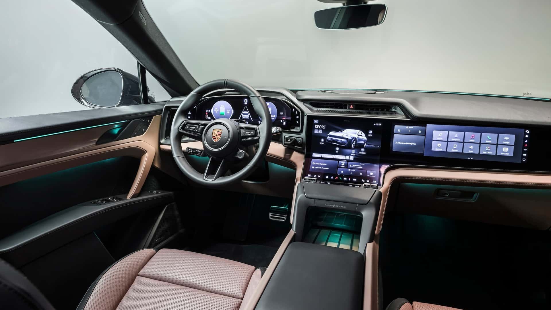 نمای داخل کابین خودرو پورشه کاین ۲۰۲۶ برقی