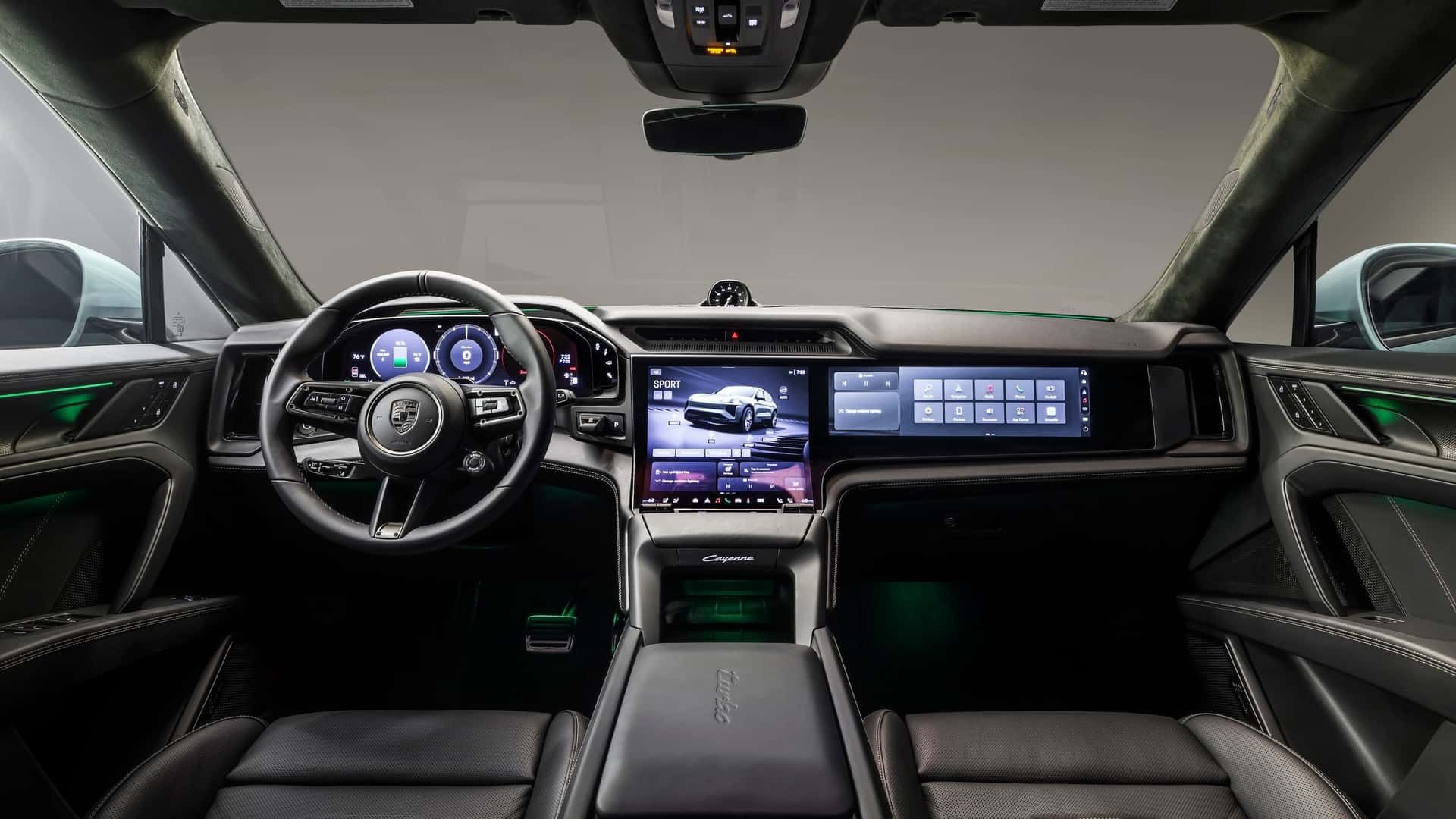 نمای داخل کابین خودرو پورشه کاین ۲۰۲۶ برقی