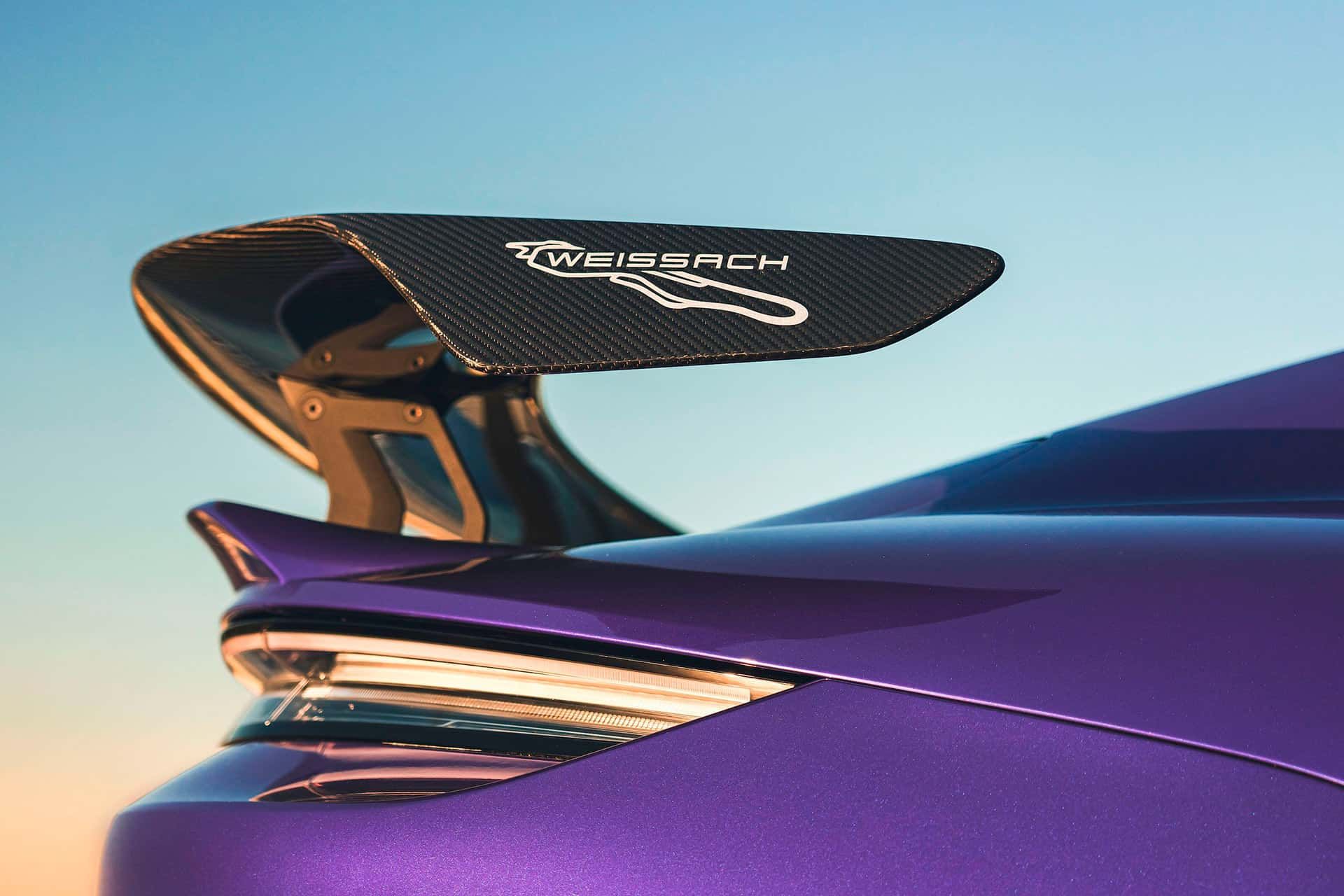 اسپویلر عقب پورشه تایکان توربو GT پکیج ویساخ رنگ بنفش