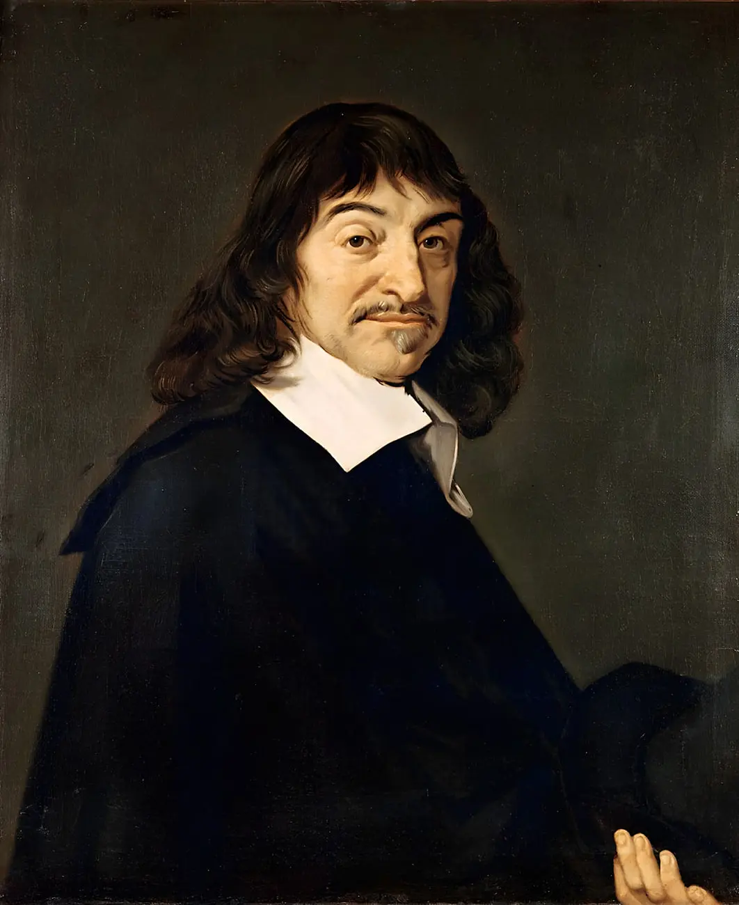 پرتره نقاشی شده از رنه دکارت (Blaise Pascal) با لباس سیاه