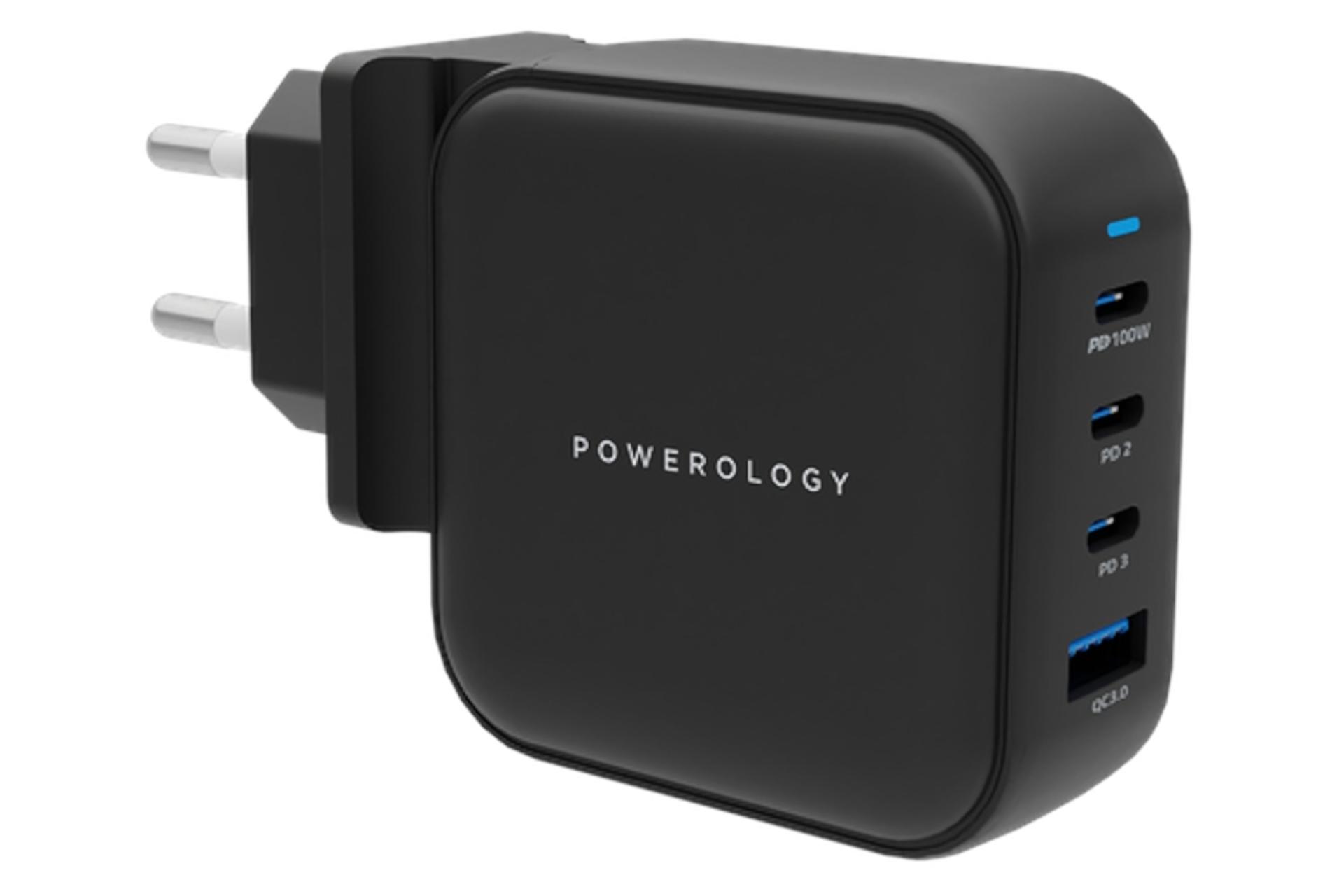 شارژر پاورولوجی Powerology 100W Triple World Travel Kit PWC006