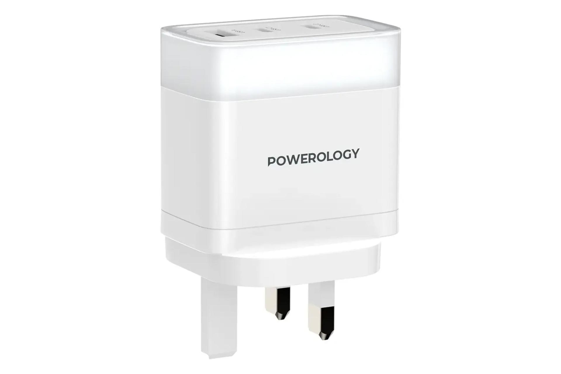شارژر پاورولوجی Powerology Lunex Series 65W سفید