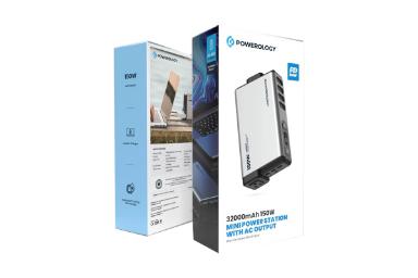 جعبه پاور بانک پاورولوجی Mini Power Station PPBCHA31 با ظرفیت 32000 میلی‌آمپر ساعت