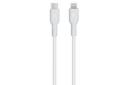 کابل شارژ USB پاورولوجی Type-C به Lightning مدل PWCTL1M با طول 1.2 متر سفید