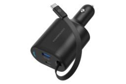 شارژر پاورولوجی Powerology Type-C Retractable Car Charger 103W