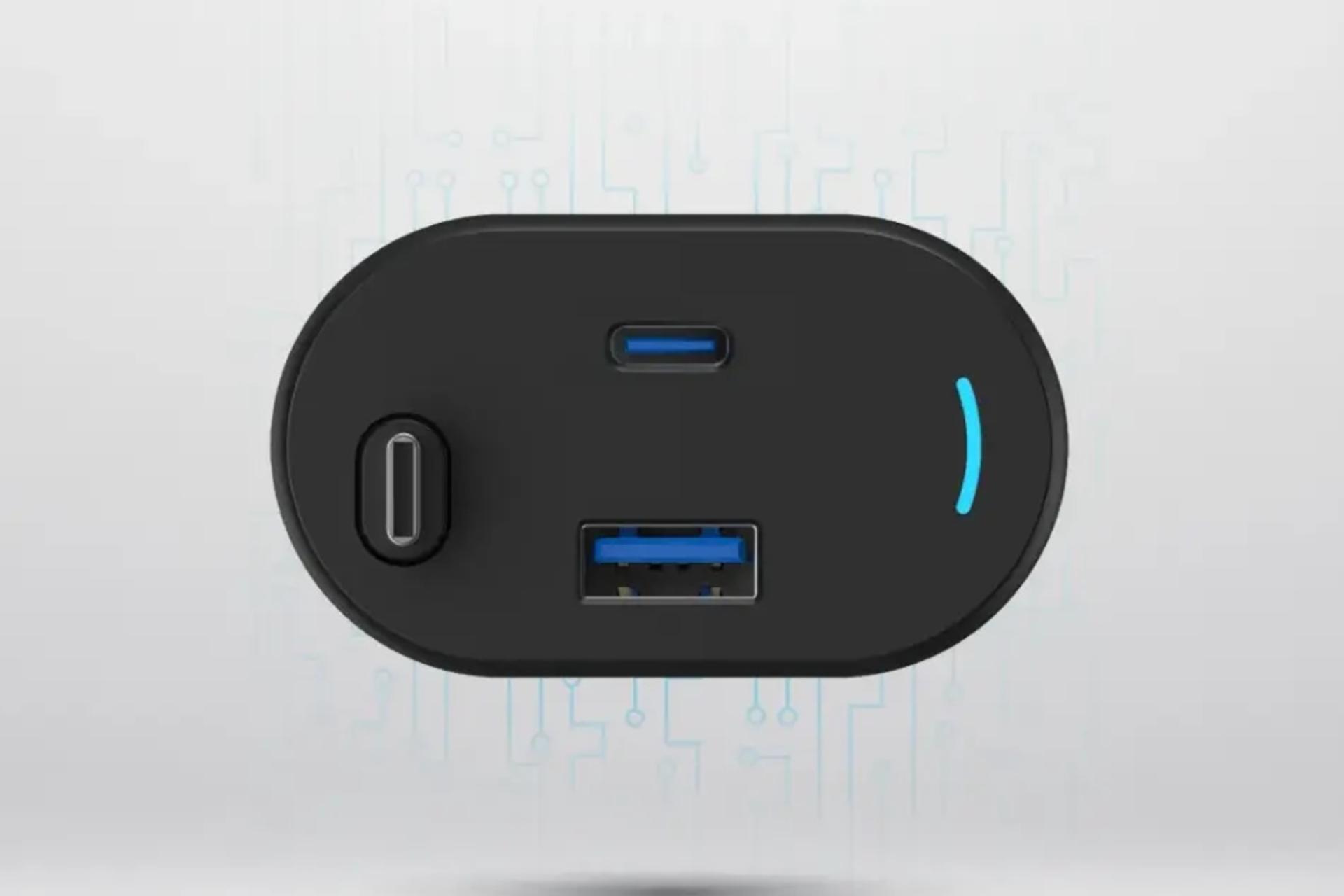 اتصالات شارژر پاورولوجی Powerology Type-C Retractable Car Charger 103W