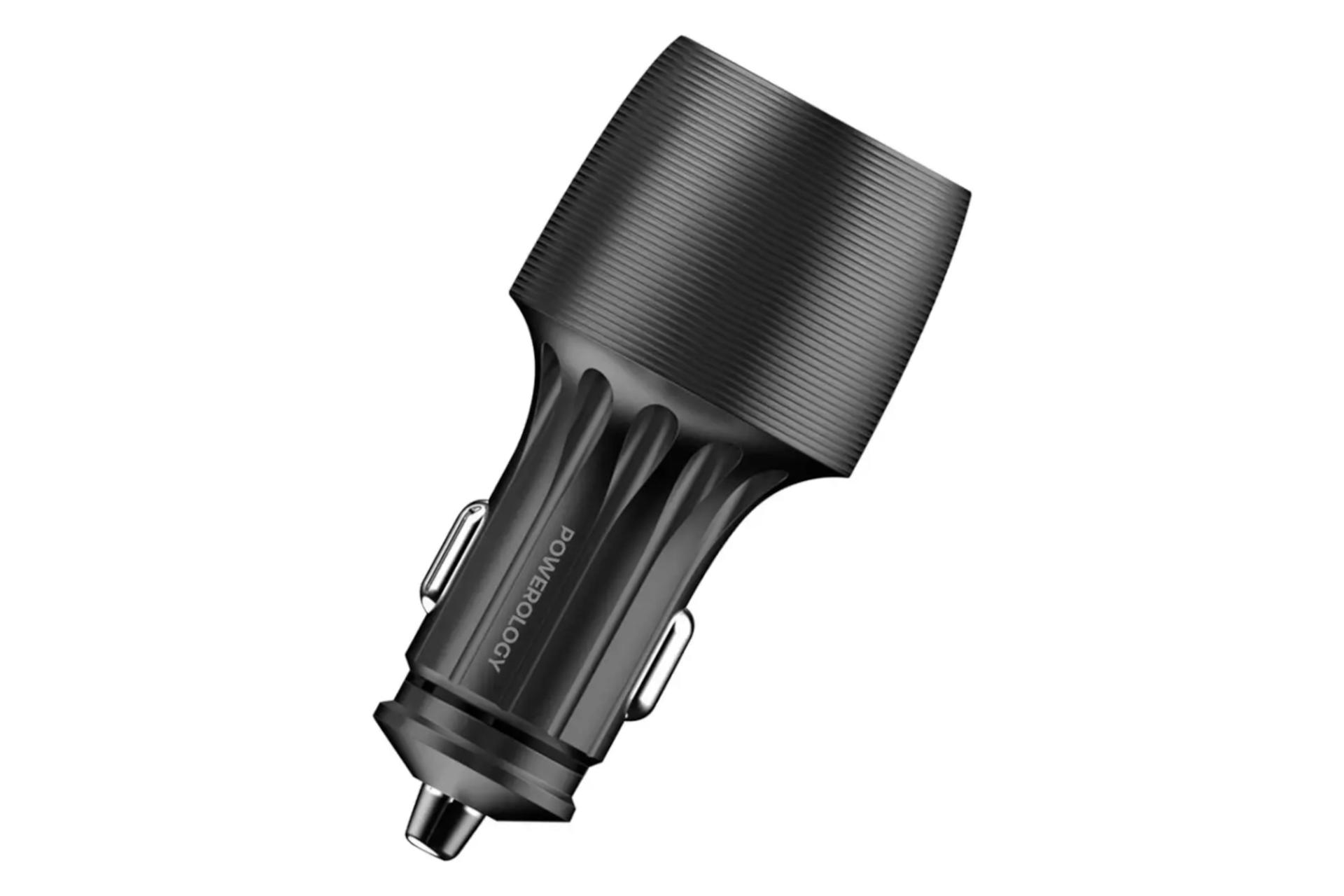 شارژر پاورولوجی Powerology Velox 66W Dual-Port از نمای جانبی