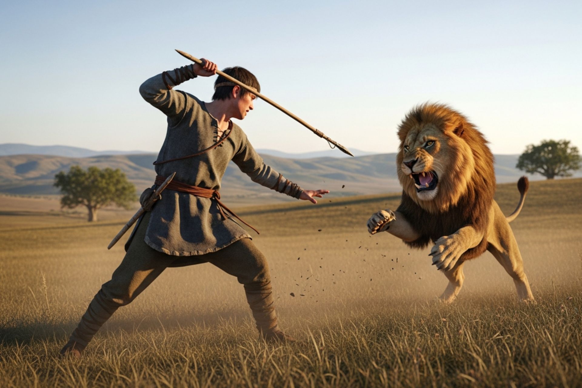 حمله شیر به انسان در عصر مس