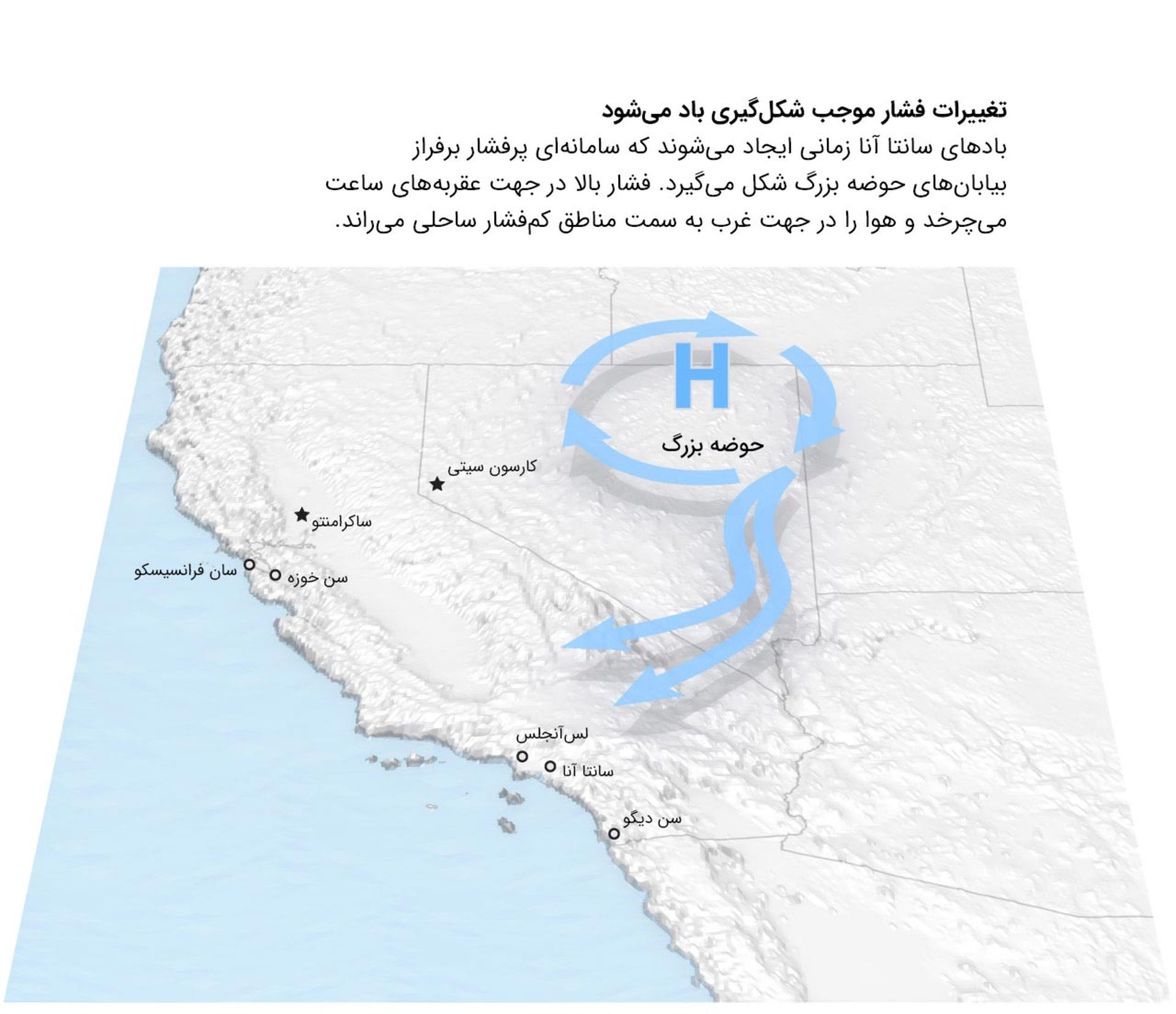 اینفوگرافی عوامل آتش‌سوزی لس‌آنجلس