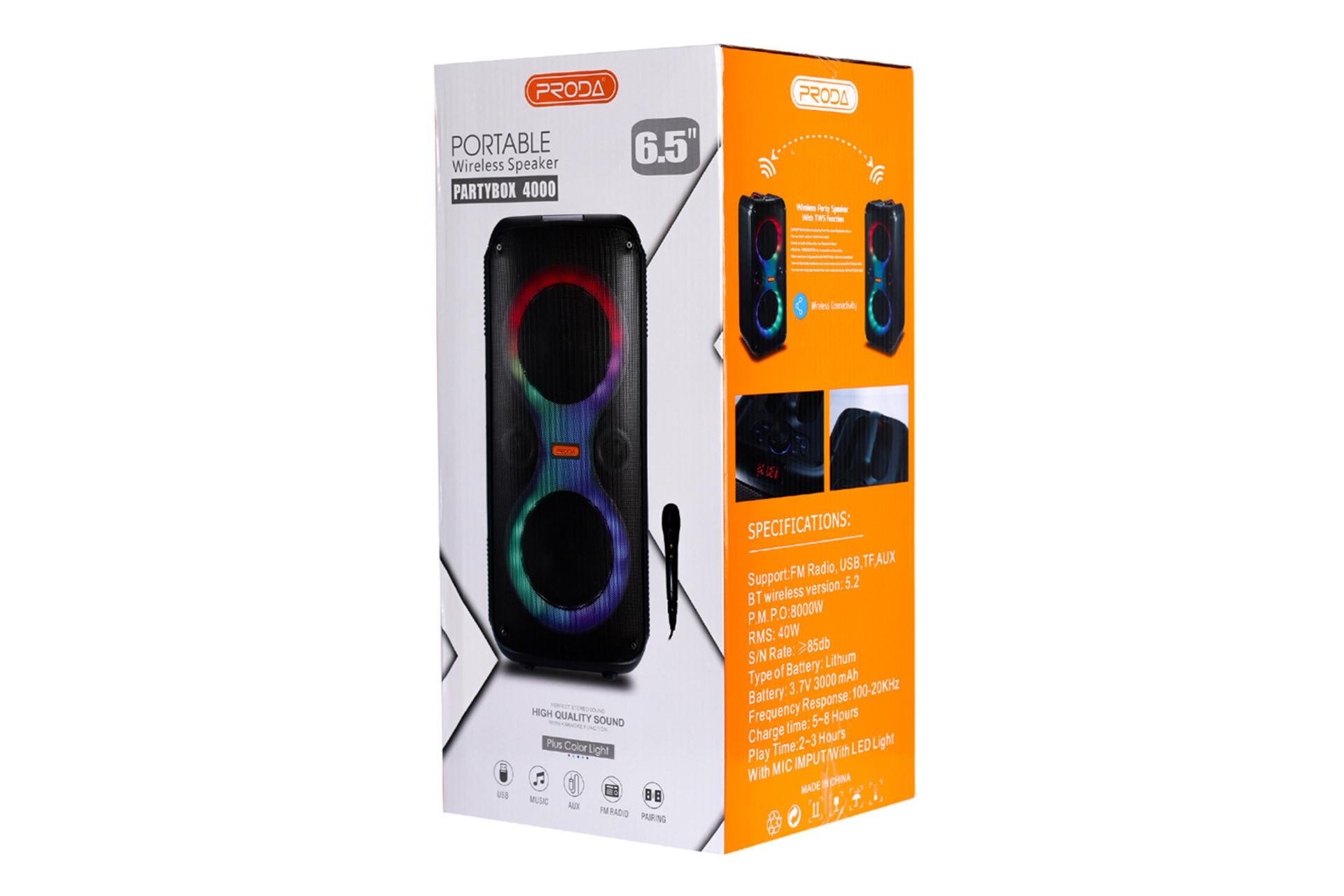 جعبه اسپیکر پرودا Party Box 4000