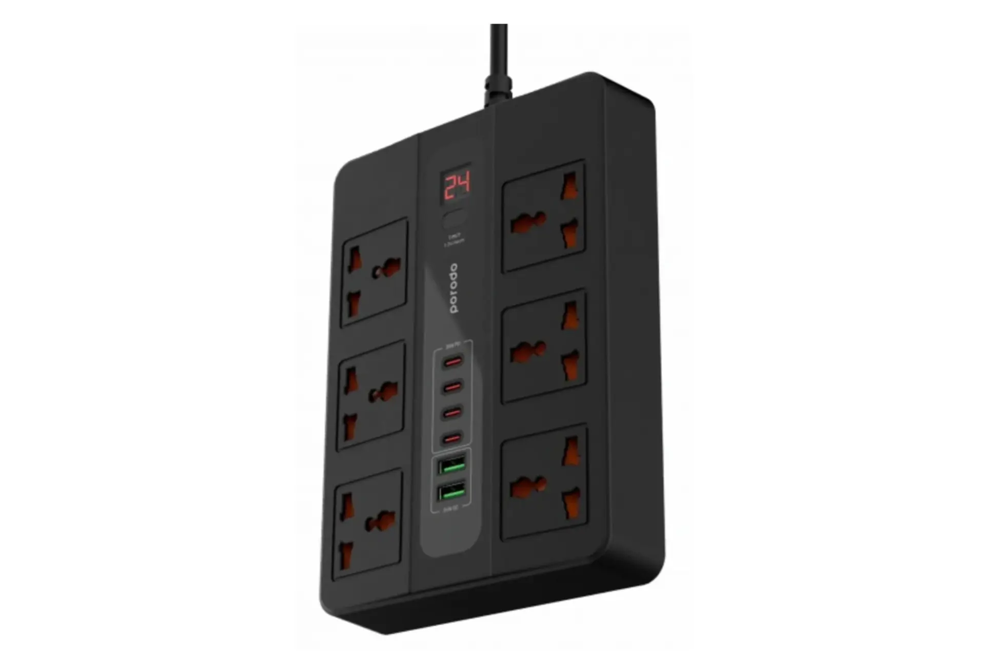 چندراهی برق پرودو مدل PD-FWCH009-3M رنگ مشکی