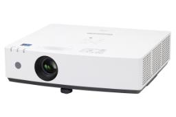 ویدیو پروژکتور پاناسونیک Panasonic PT-LMX420 نمای جلو و راست رنگ سفید