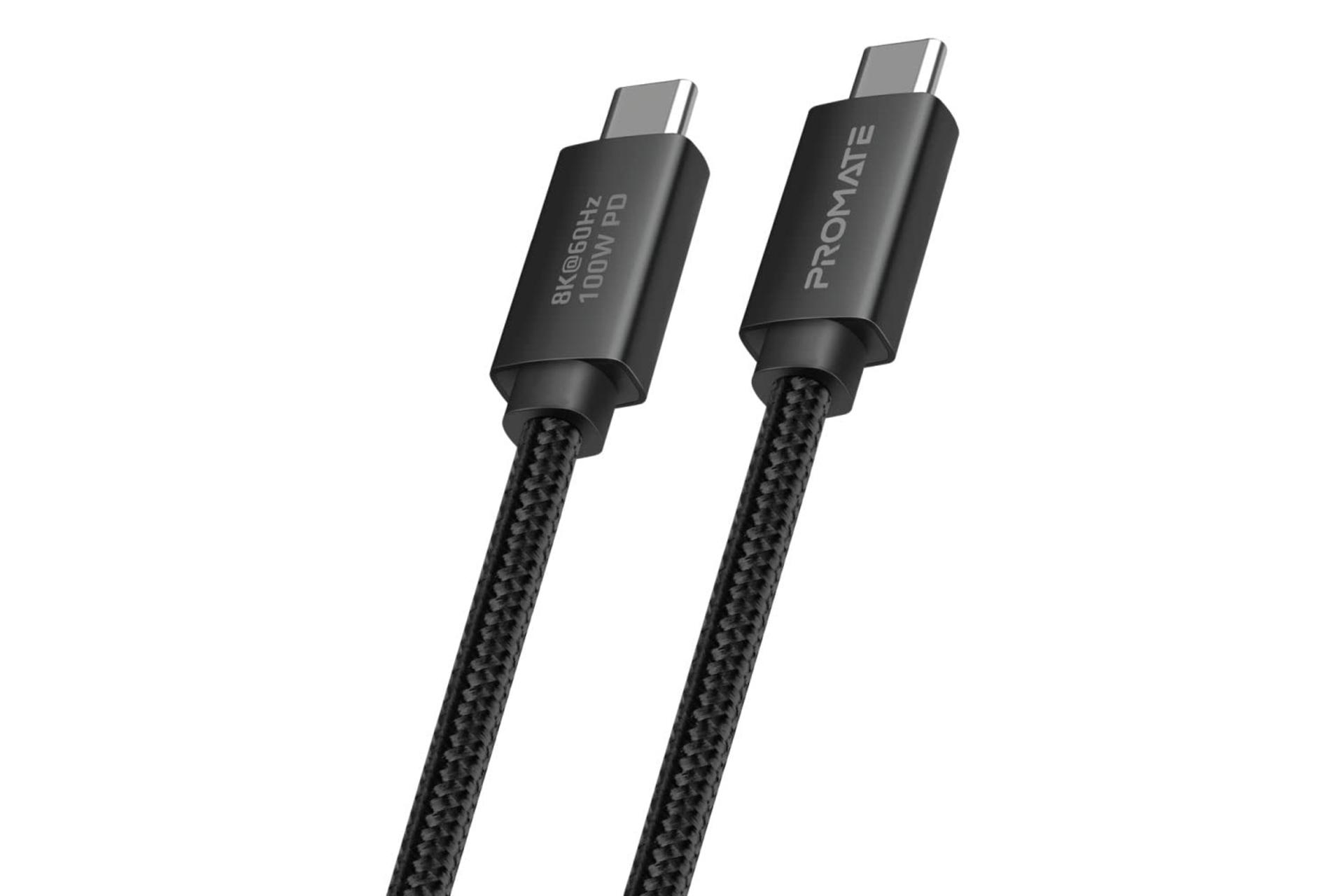 کابل شارژ USB پرومیت Type-C به Type-C مدل Primelink-c40 با طول 1 متر