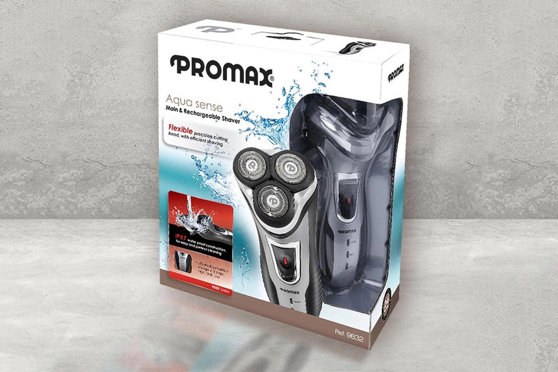 ماشین اصلاح و ریش تراش پرومکس Promax 9632 جعبه و بسته بندی