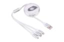 کانکتور و اتصال کابل شارژ USB پرو وان Type-A به Type-C+Micro-USB+Lightning مدل PCC118R با طول 1.1 متر