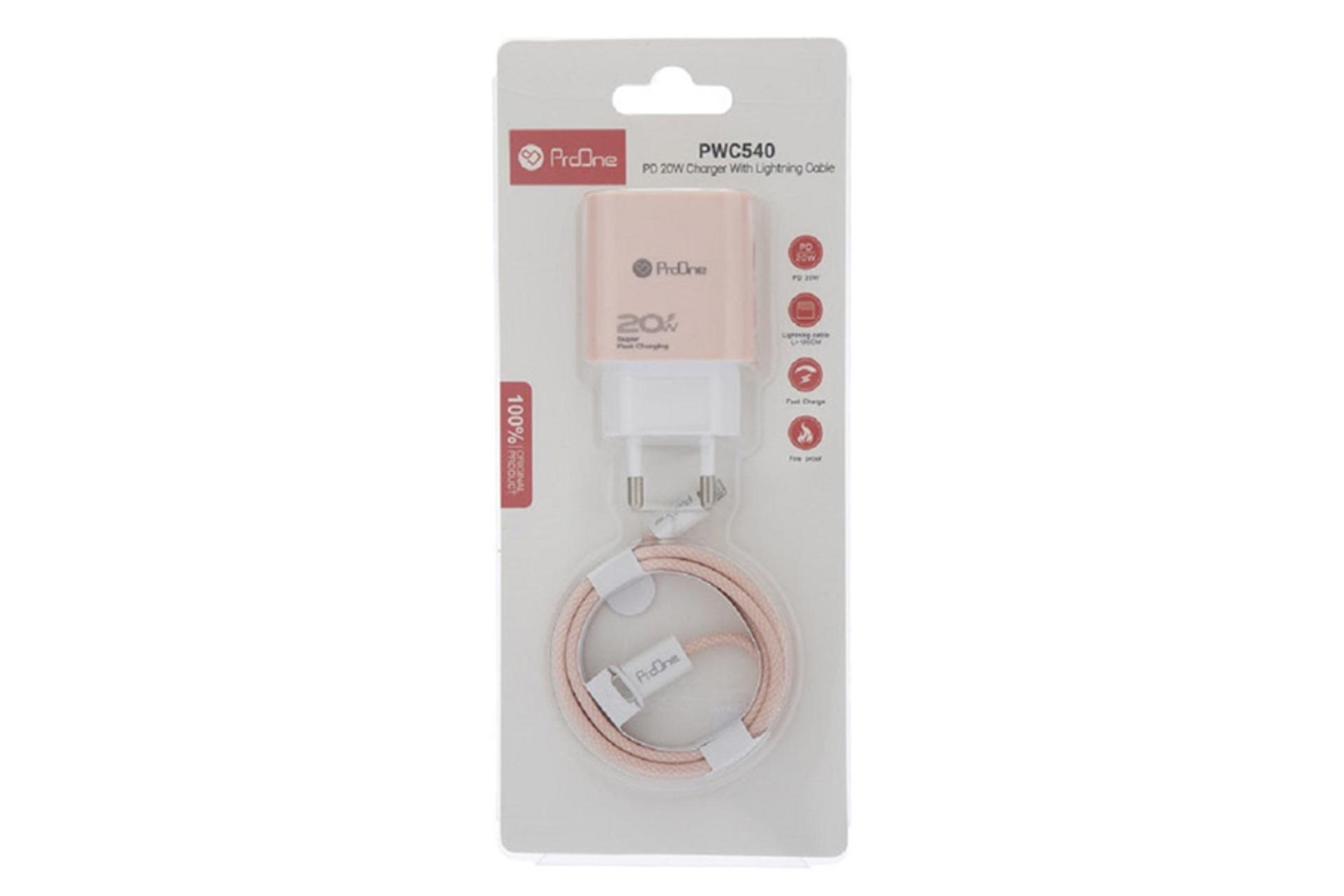 جعبه شارژر پرو وان ProOne PWC540 With Lightning Cable