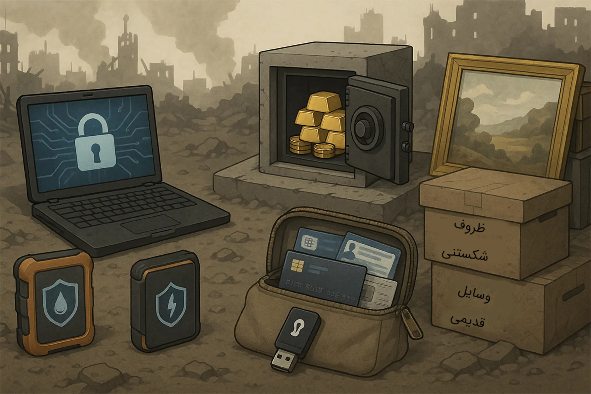 محافظت از وسایل باارزش در زمان بحران