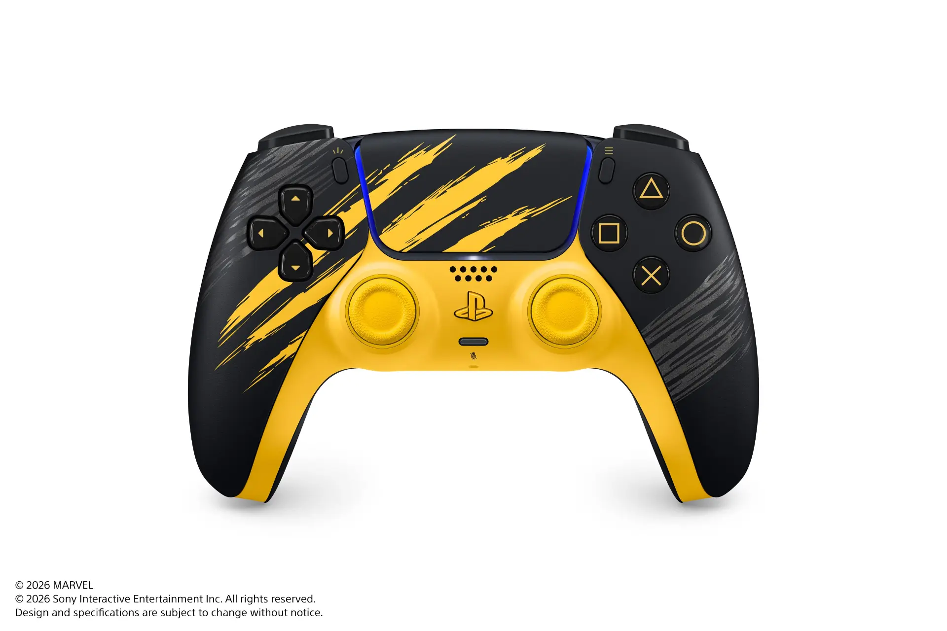 دسته بازی دوگانهی پلیاستیشن ۵ (PlayStation 5) با طرح گرافیکی ولورین (Wolverine)