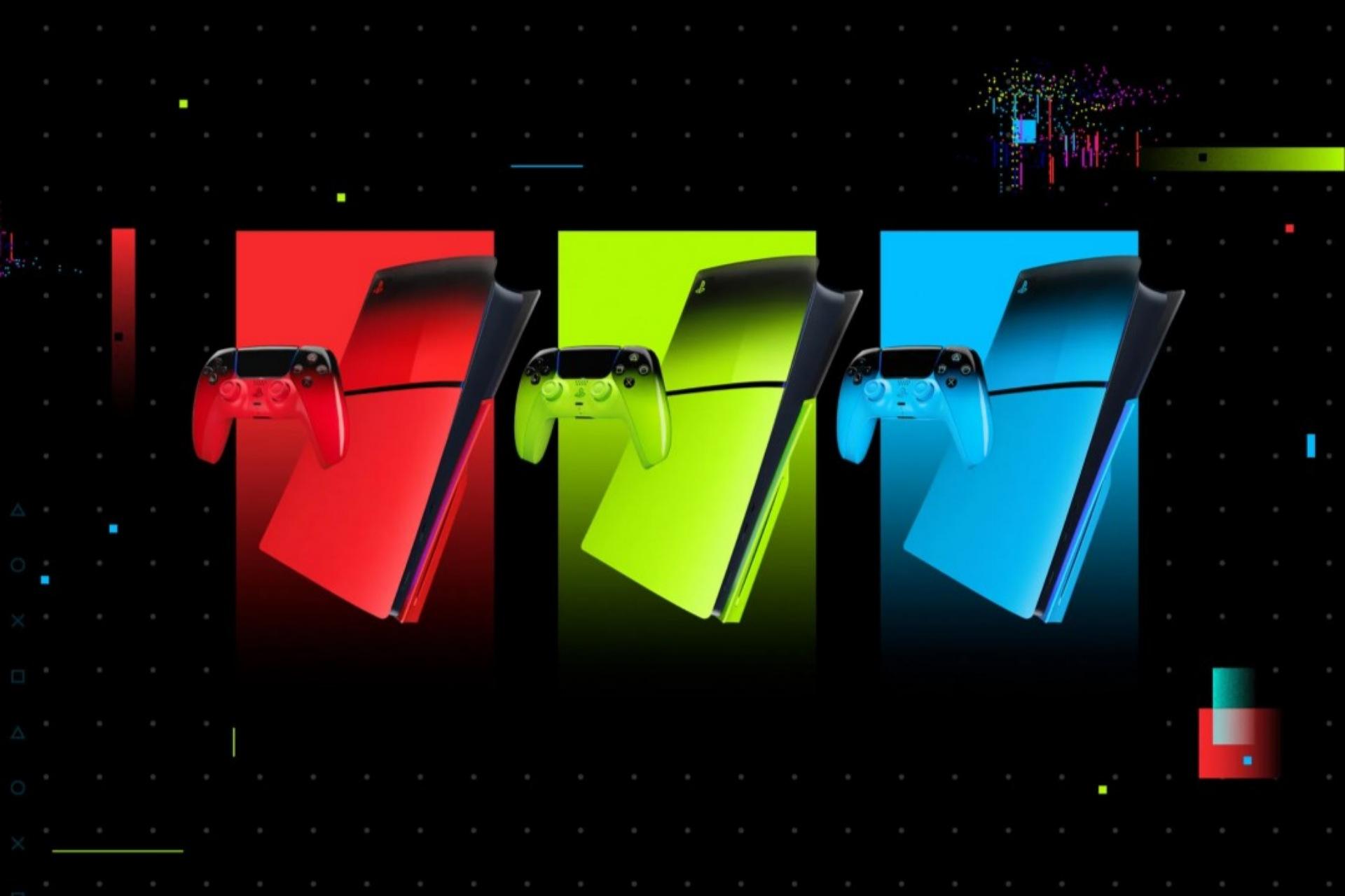 مجموعه‌ی Hyperpop Collection سونی در رنگ سبز و آبی و قرمز