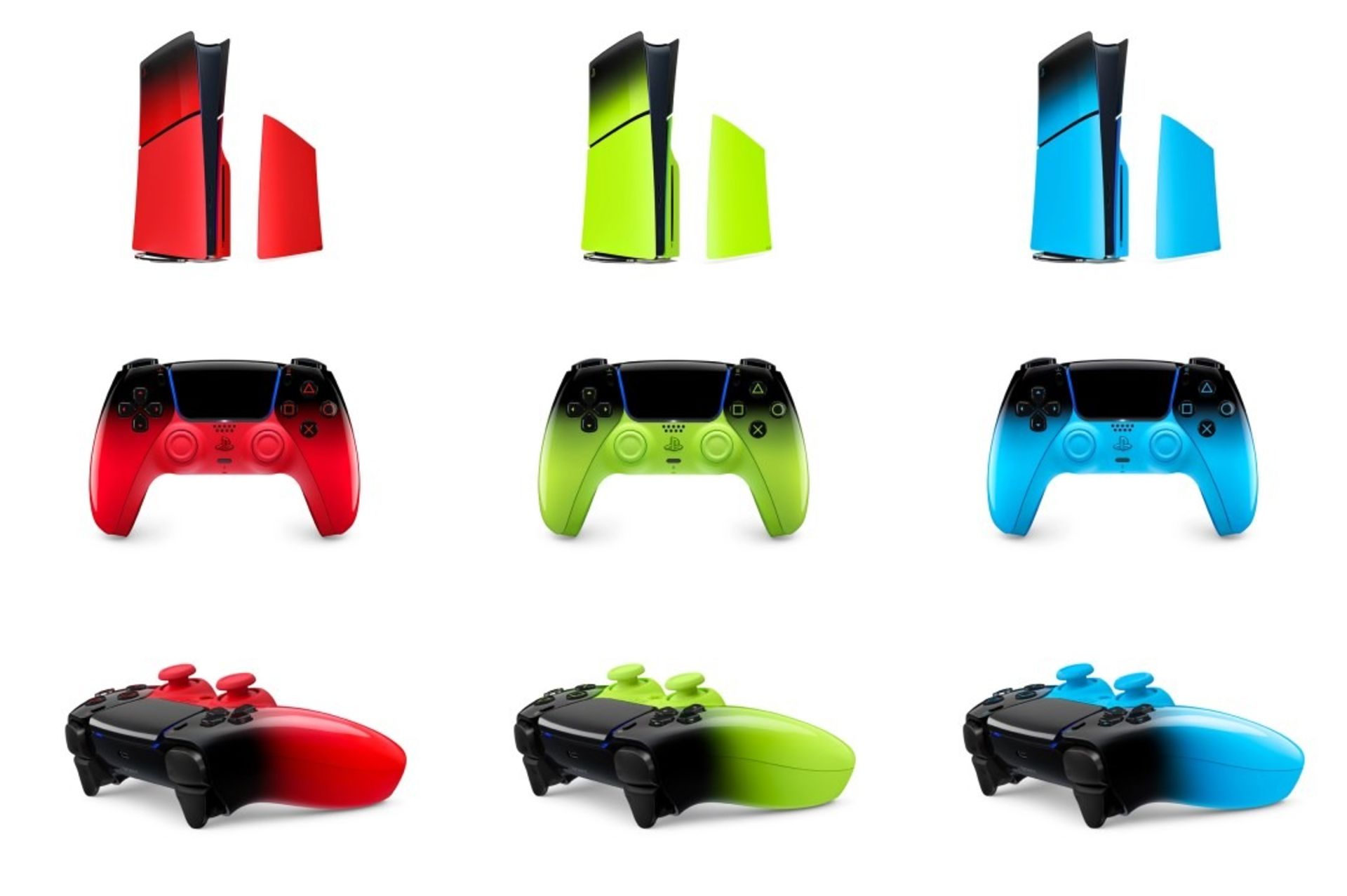 مجموعه‌ی Hyperpop Collection سونی در رنگ سبز و آبی و قرمز