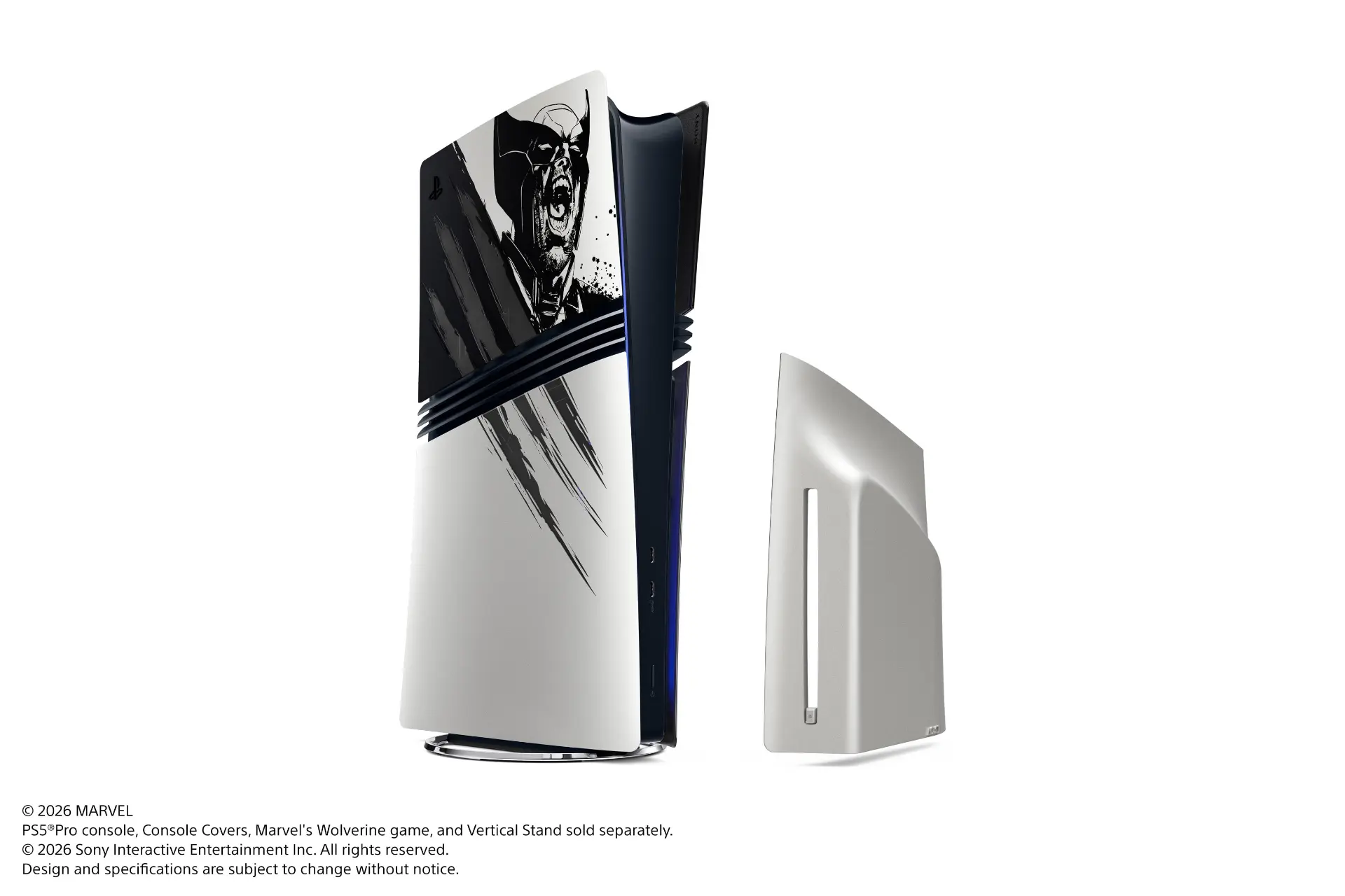 کنسول پلیاستیشن ۵ (PlayStation 5) با طرح گرافیکی شخصیت ولورین (Wolverine)