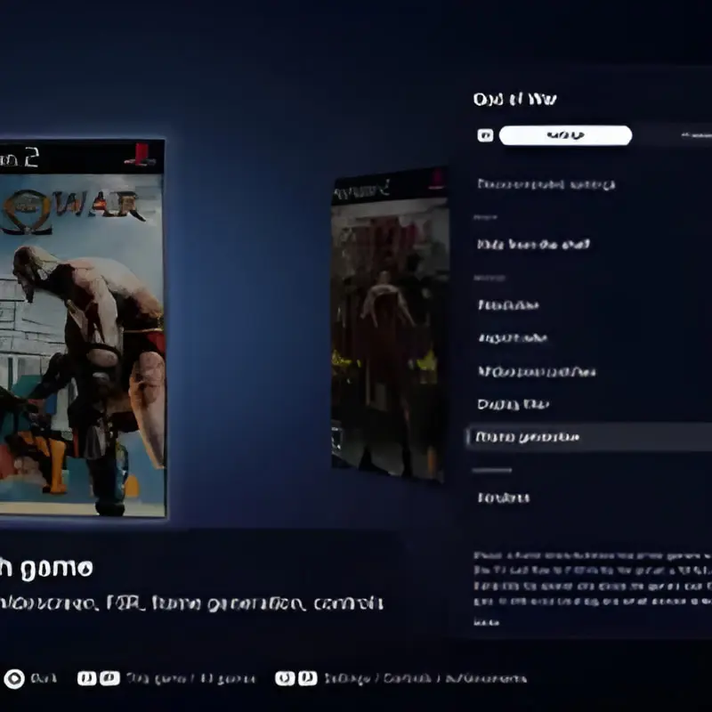 نمای رابط کاربری کنسول پلی‌استیشن ۵ (پلی استیشن ۵) با بازی God of War