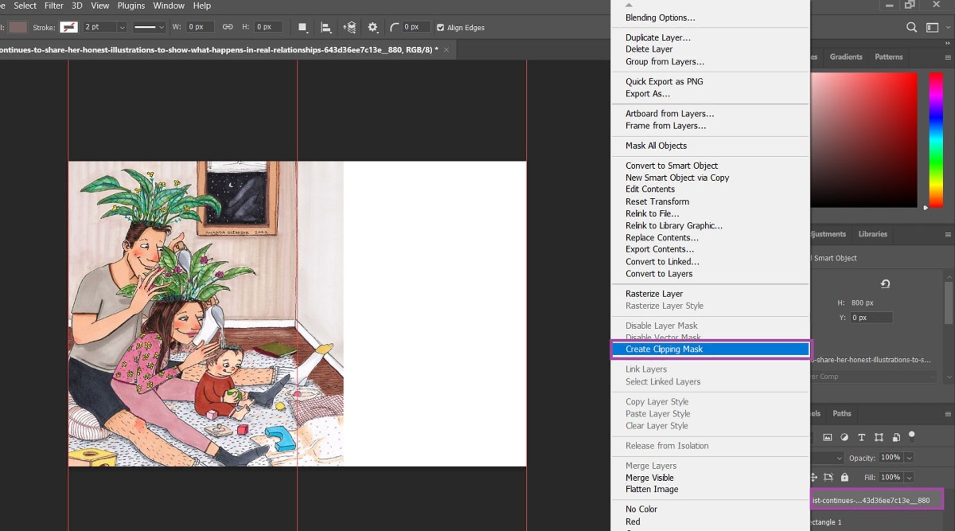 ترکیب دو عکس با فتوشاپ