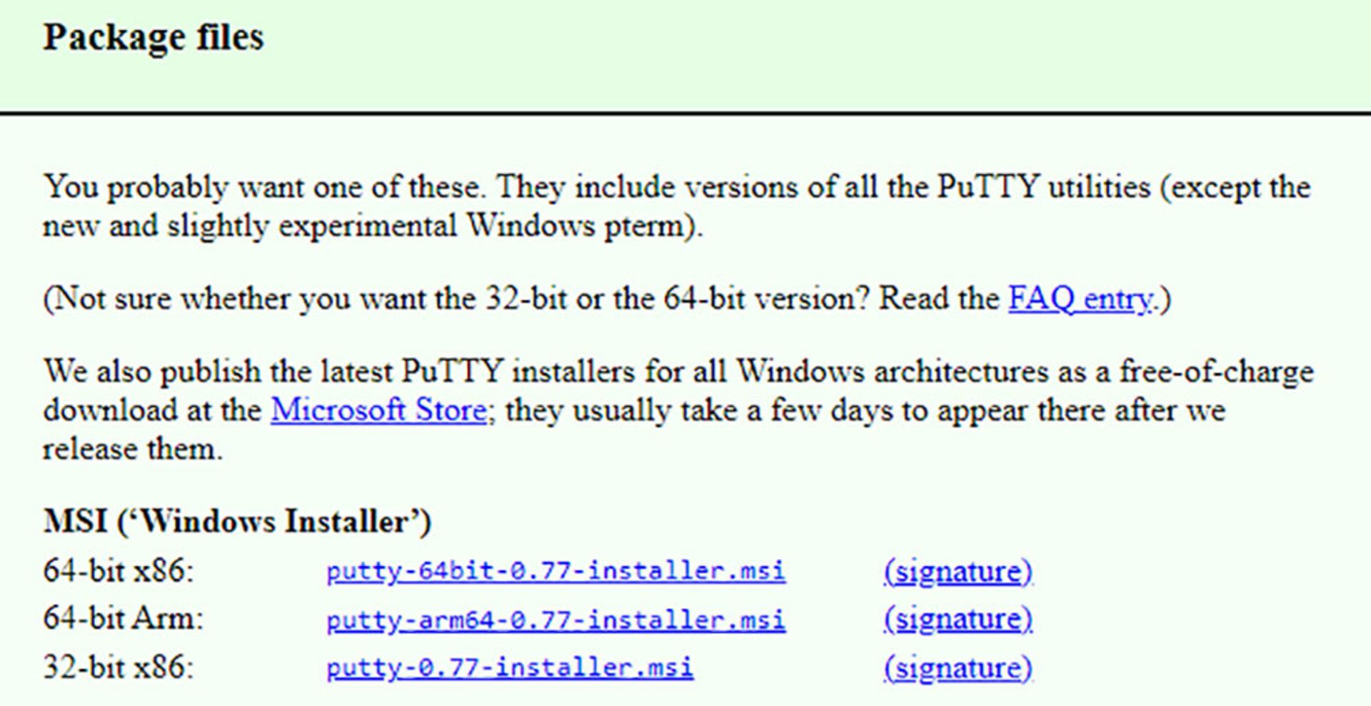نصب PuttY