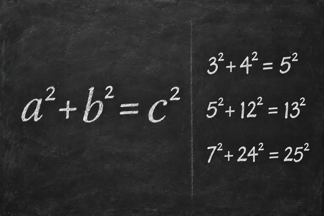 قضیه فیثاغورس (Pythagorean theorem) و محاسبات مثلث قائم‌الزاویه روی تخته سیاه