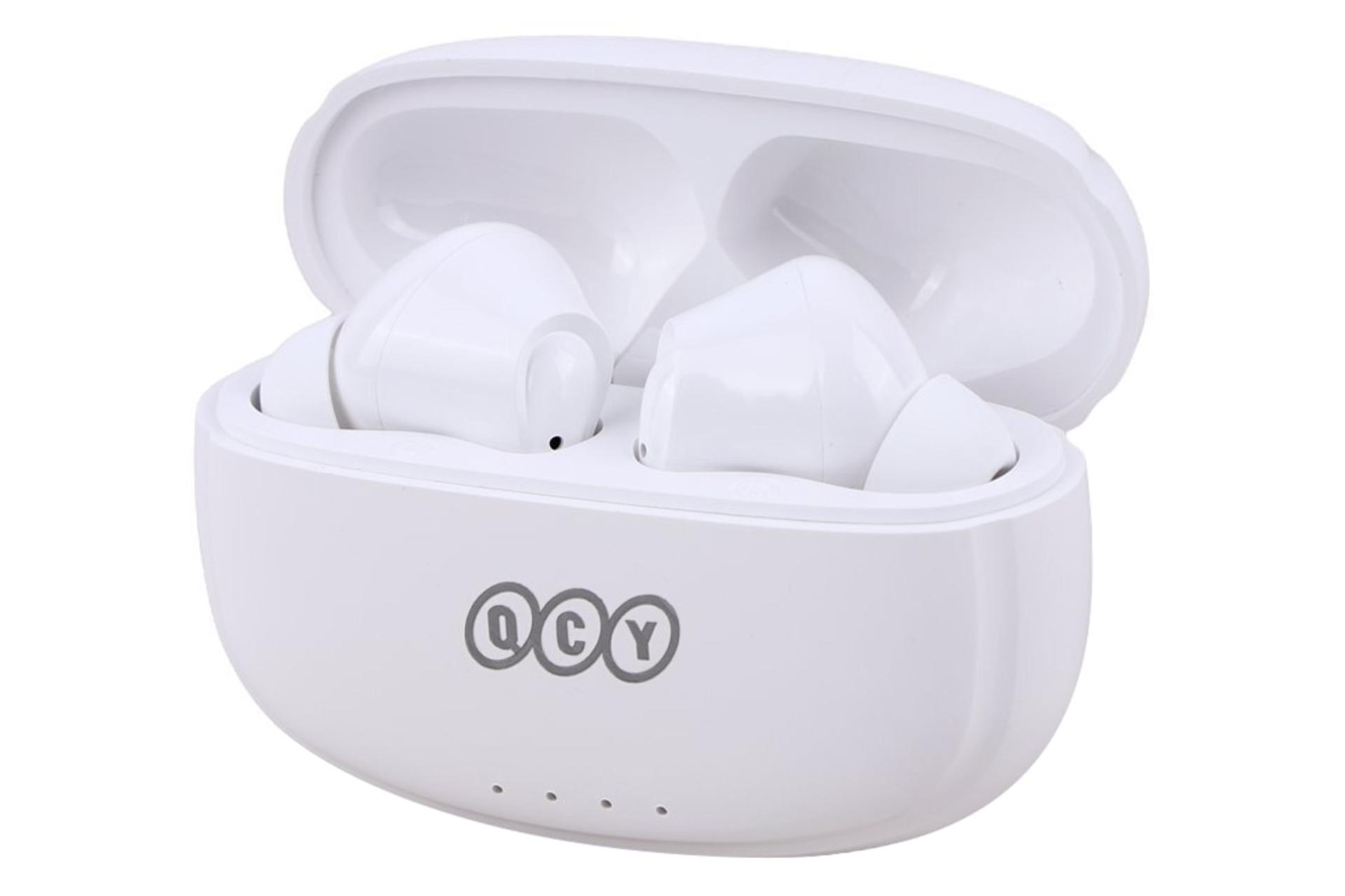 محفظه شارژ ایرباد بی سیم کیو سی وای QCY T15X سفید