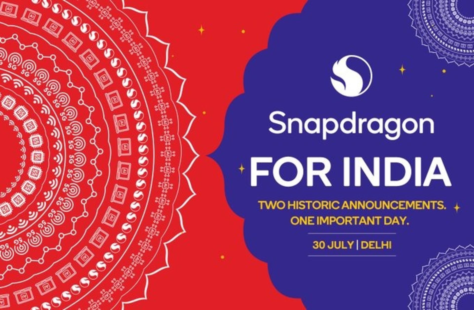 پوستر رویداد Snapdragon For India کوالکام