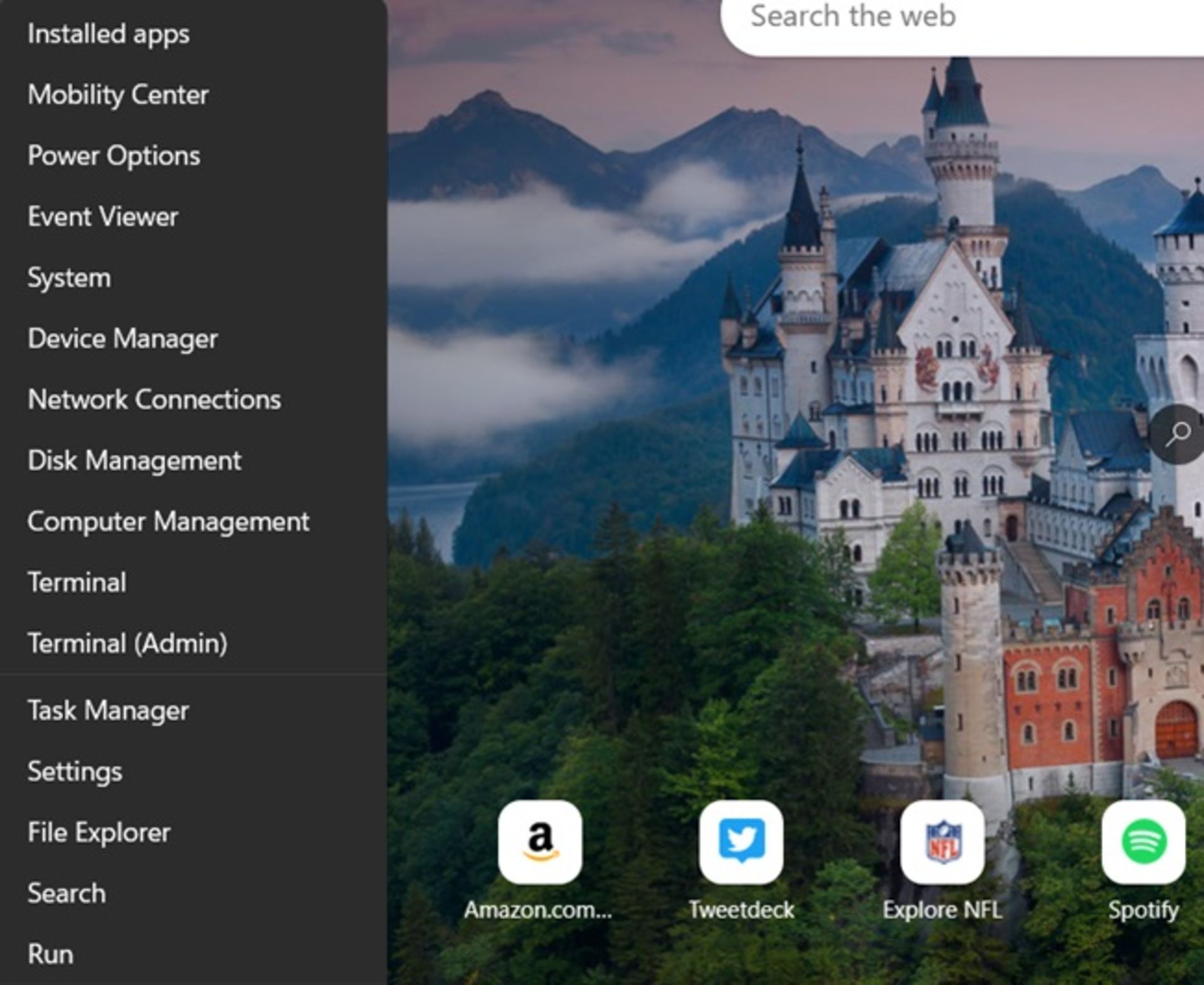 منوی دسترسی سریع به ابزار‌های ضروری 
