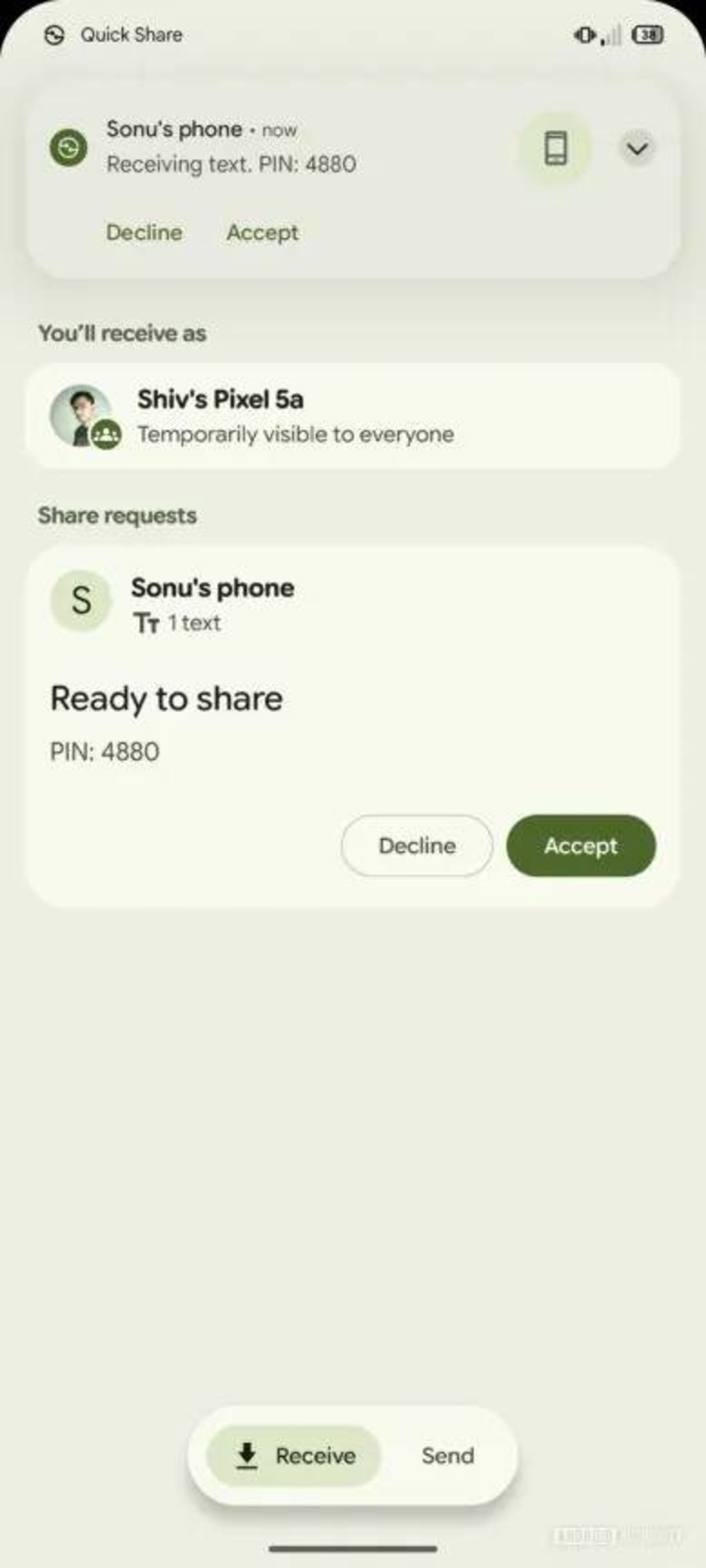 باز طراحی Quick Share اندروید