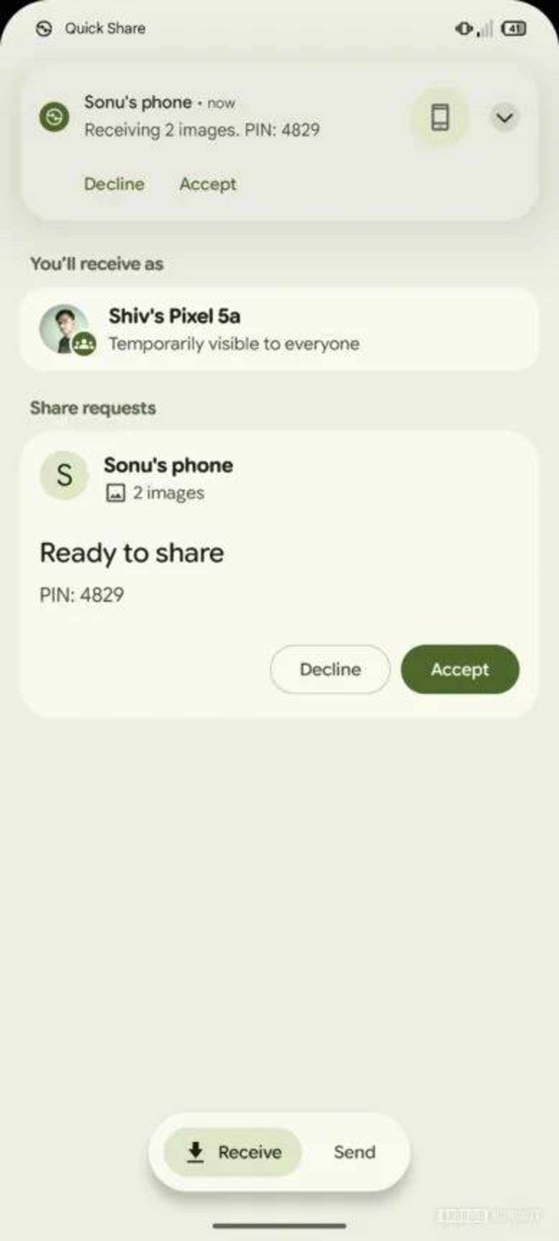 باز طراحی Quick Share اندروید
