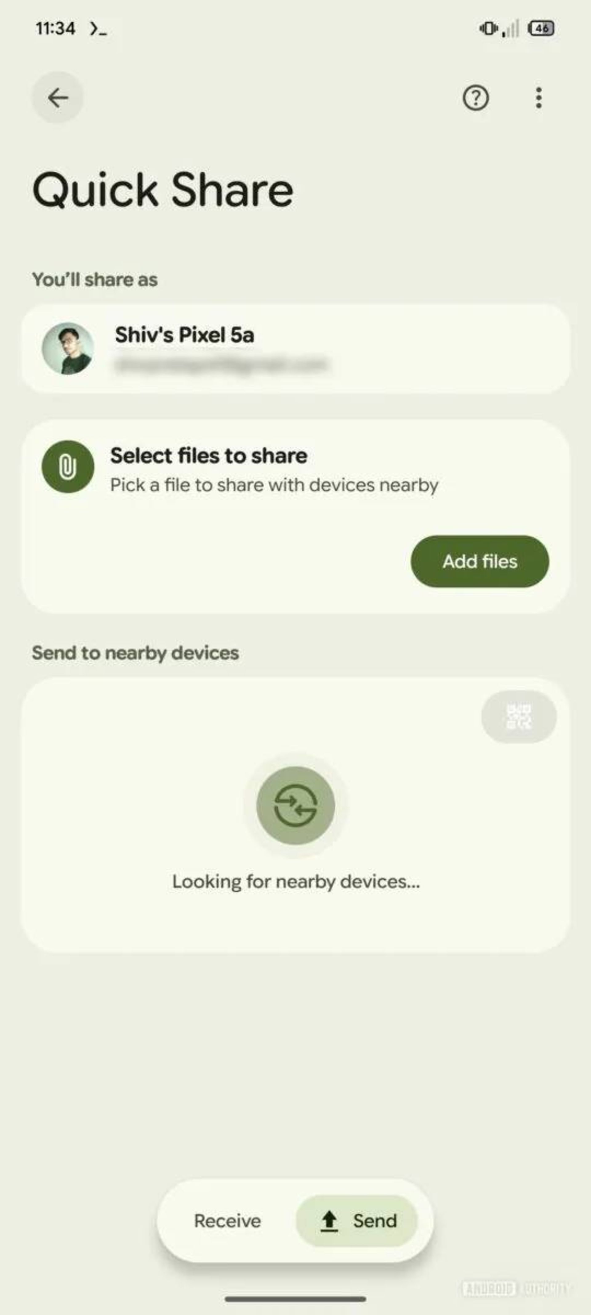 باز طراحی Quick Share اندروید