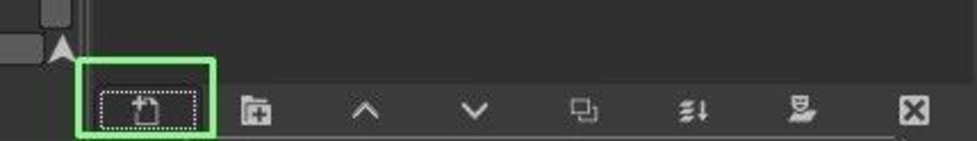 آیکون + در صفحه‌ی کاربری گیمپ