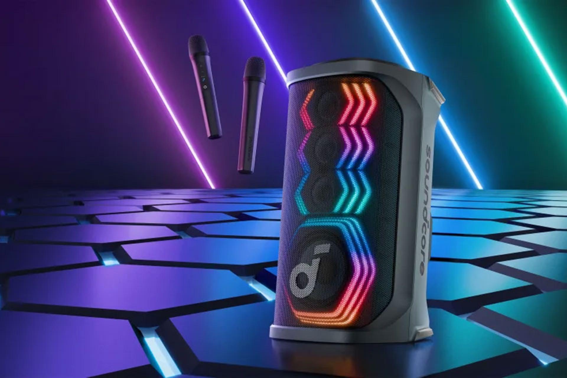 اسپیکر Rave 3S انکر با دو میکروفون بی‌سیم